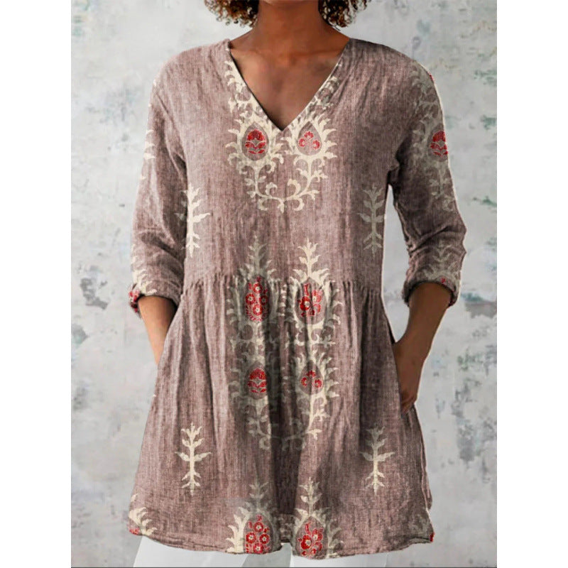 Loose V-Neck Dress