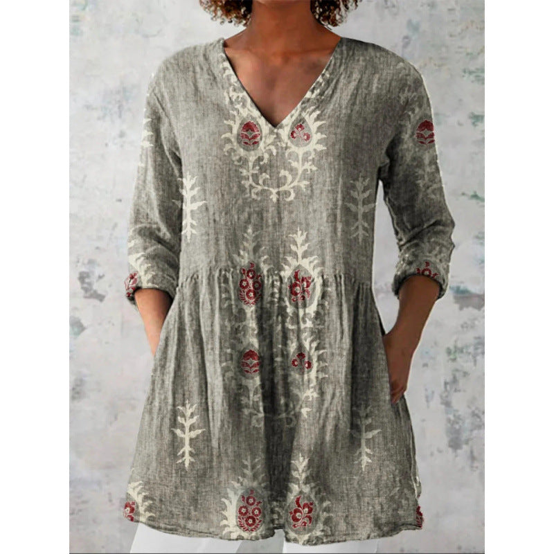 Loose V-Neck Dress