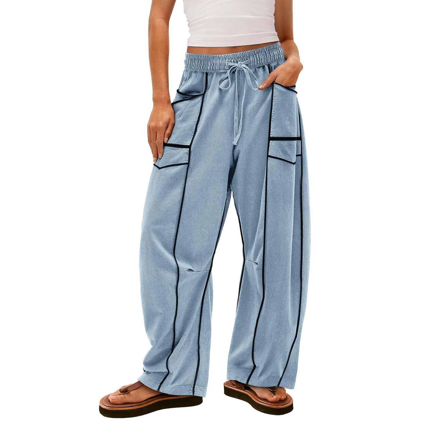 Loose Wide-Leg Casual Pants