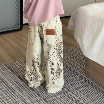 Loose Wide-Leg Straight Pants
