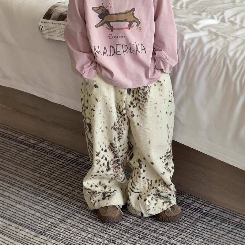 Loose Wide-Leg Straight Pants