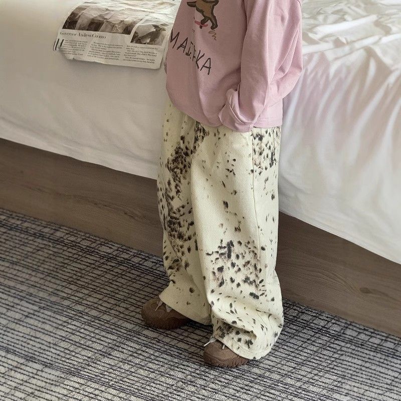 Loose Wide-Leg Straight Pants