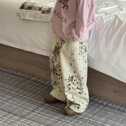 Loose Wide-Leg Straight Pants