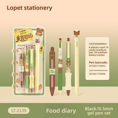 Lopet 0.5mm Retractable Gel Pen Set for Students