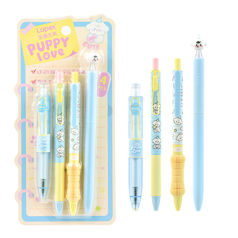 Lopet 0.5mm Retractable Gel Pen Set for Students