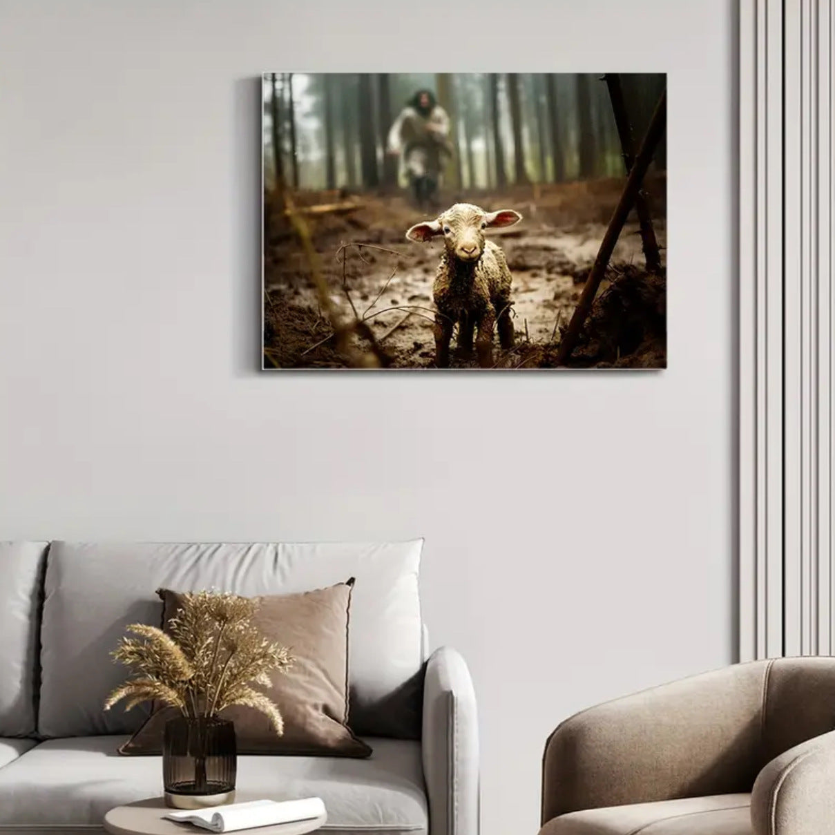 Lost Lamb Canvas Wall Art for Home Decor