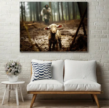Lost Lamb Canvas Wall Art for Home Decor