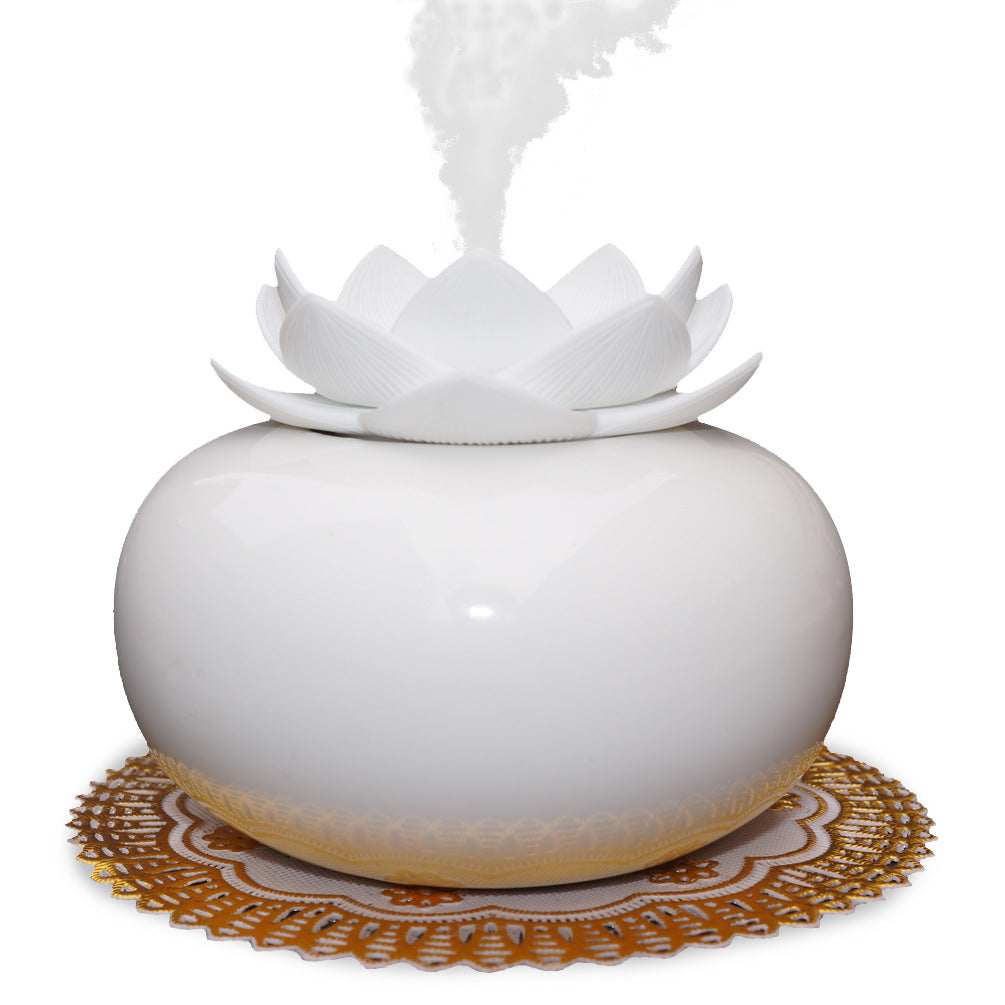 Lotus Ceramic Aroma Diffuser with Humidifier