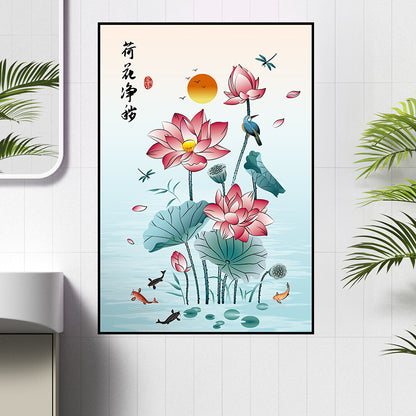 Lotus PVC Self-Adhesive Wall Sticker