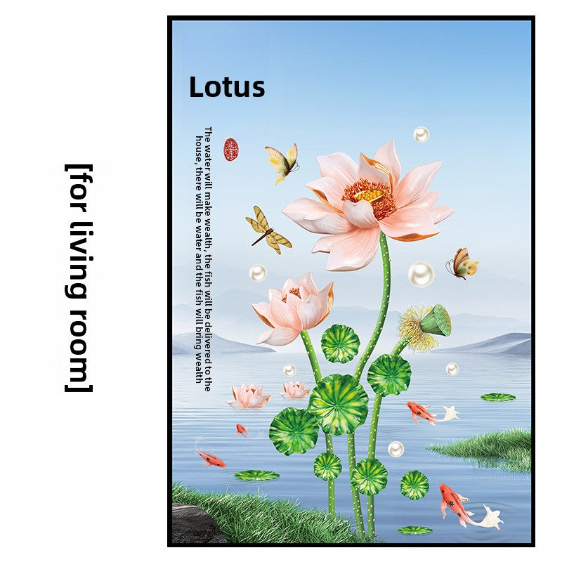 Lotus PVC Self-Adhesive Wall Sticker