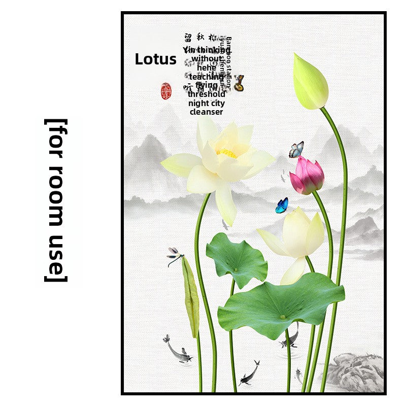 Lotus PVC Self-Adhesive Wall Sticker