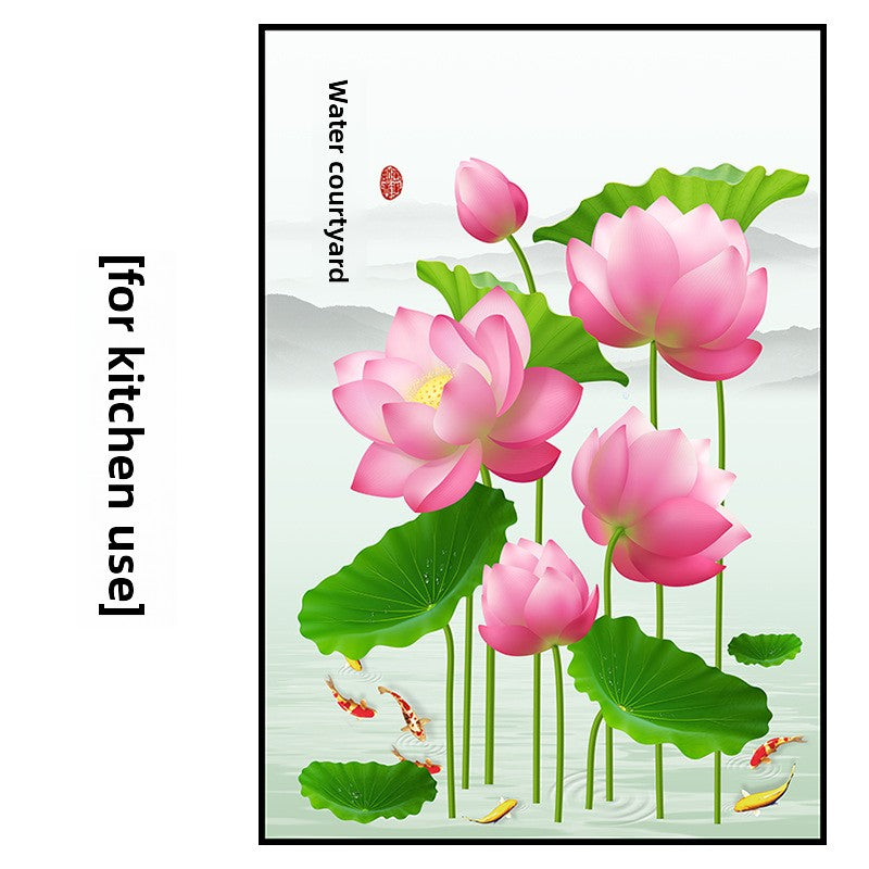 Lotus PVC Self-Adhesive Wall Sticker