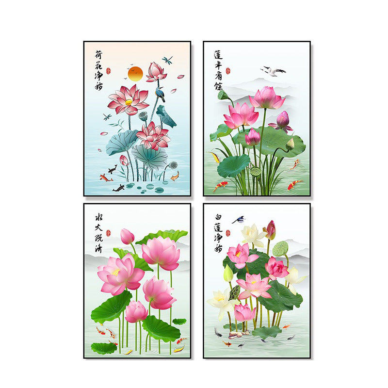 Lotus PVC Self-Adhesive Wall Sticker