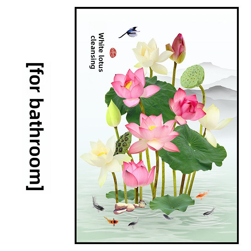 Lotus PVC Self-Adhesive Wall Sticker
