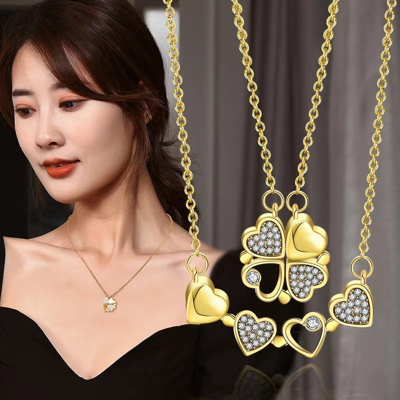love folding creative clavicle chain