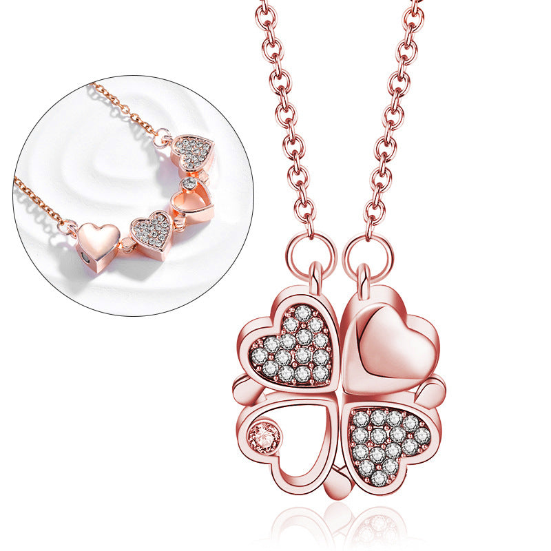 love folding creative clavicle chain