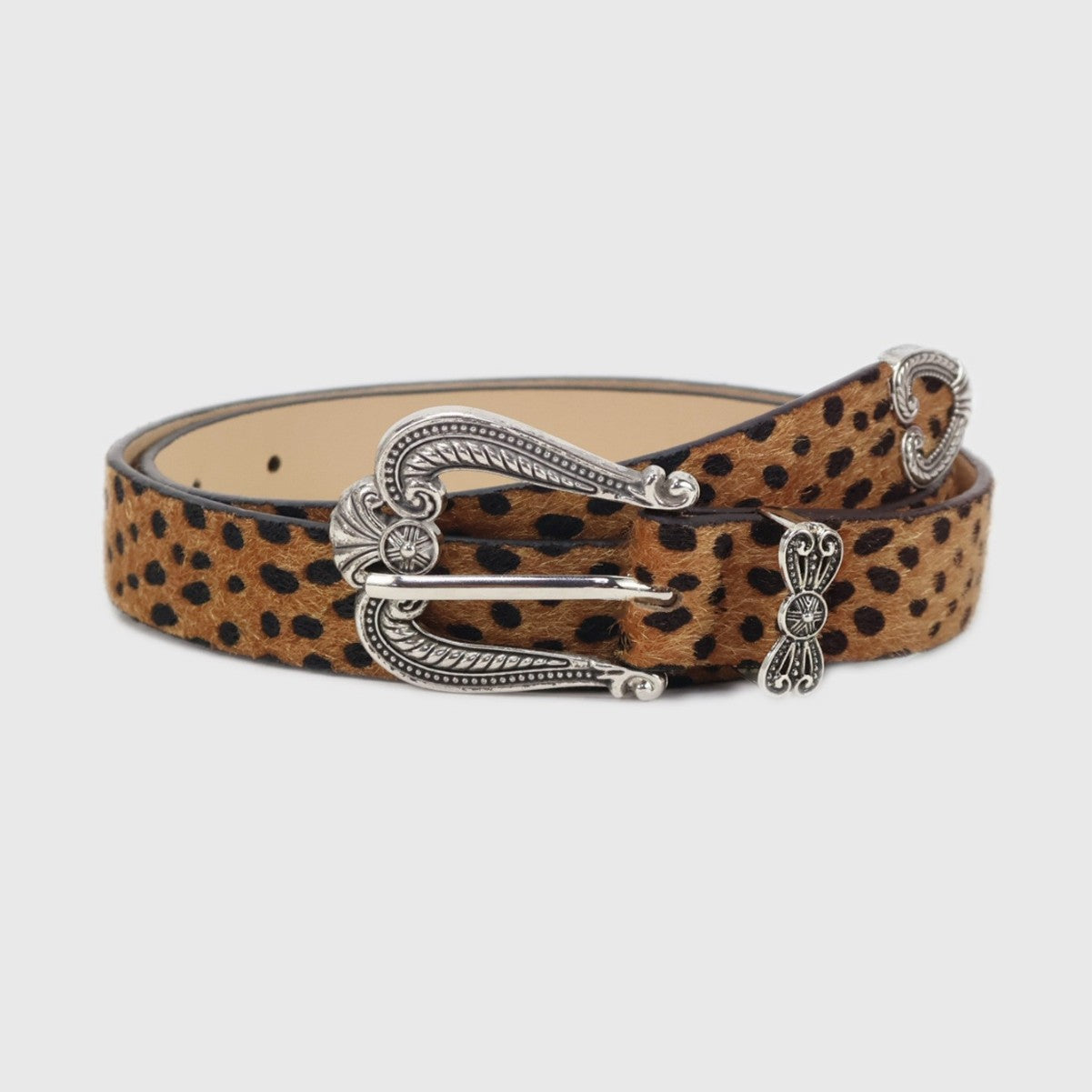 Love Heart Retro Leopard Print Belt