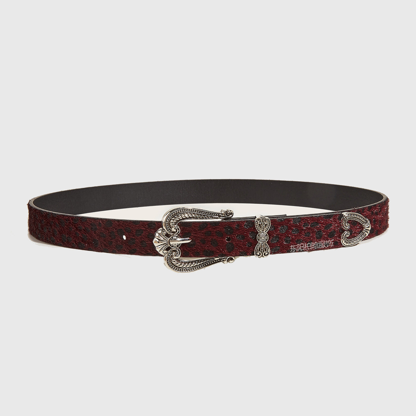 Love Heart Retro Leopard Print Belt