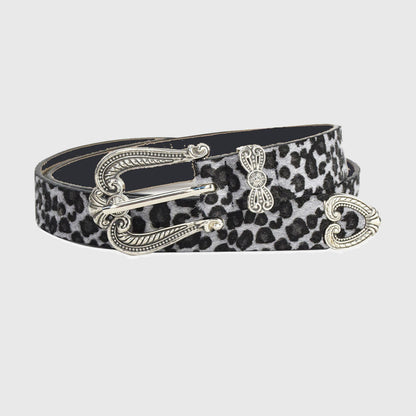 Love Heart Retro Leopard Print Belt