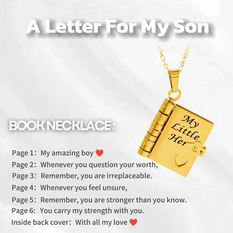 Love Letter Envelope Titanium Steel Necklace