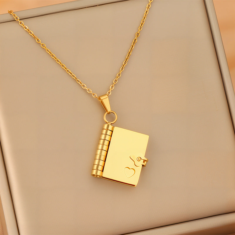 Love Letter Envelope Titanium Steel Necklace