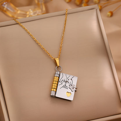 Love Letter Envelope Titanium Steel Necklace