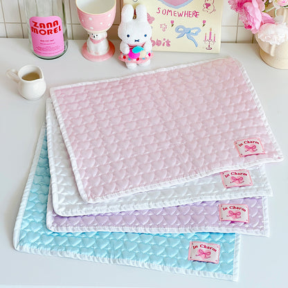 Love Quilted Place Mat Desktop Decorative Background Mat