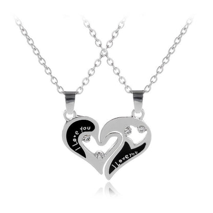 Love-shaped Alloy Beaded Necklace