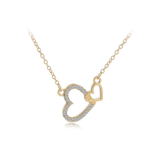Love-shaped Alloy Beaded Necklace