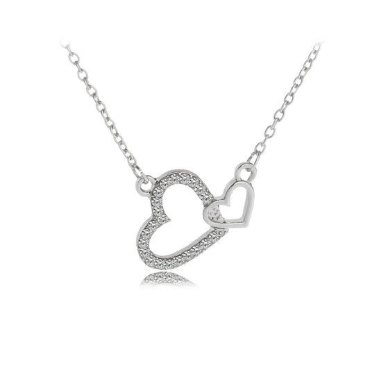 Love-shaped Alloy Beaded Necklace