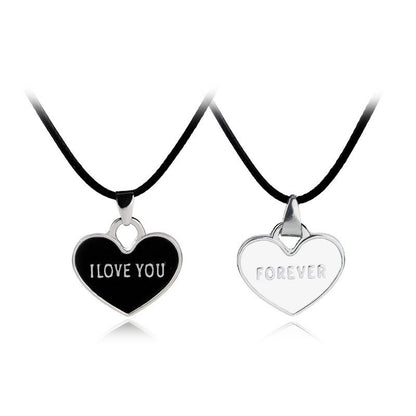 Love-shaped Alloy Beaded Necklace