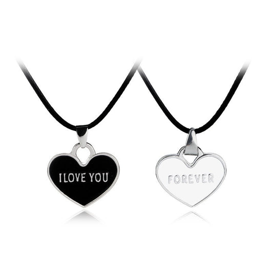 Love-shaped Alloy Beaded Necklace