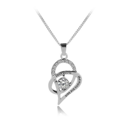 Love-shaped Alloy Beaded Necklace