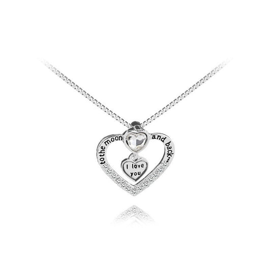 Love-shaped Alloy Beaded Necklace