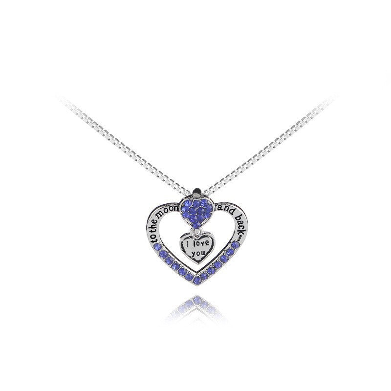 Love-shaped Alloy Beaded Necklace