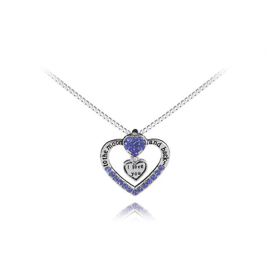 Love-shaped Alloy Beaded Necklace