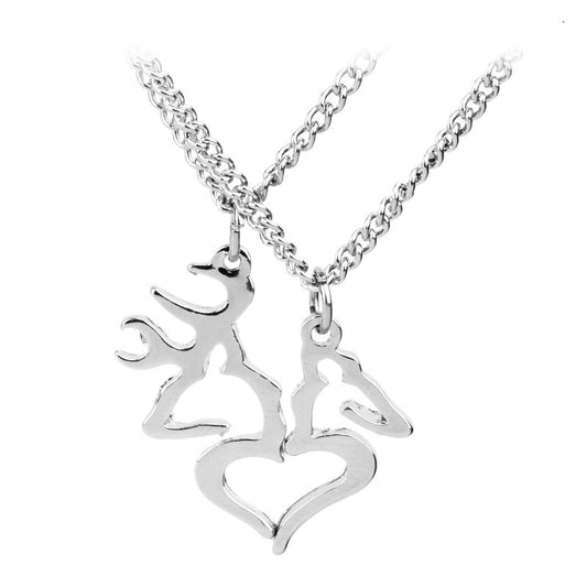 Love-shaped Alloy Beaded Necklace