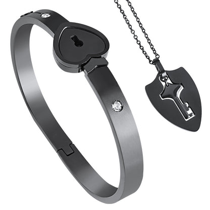 Love stainless steel bracelet open lock key titanium steel bracelet