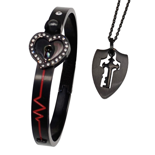 Love stainless steel bracelet open lock key titanium steel bracelet