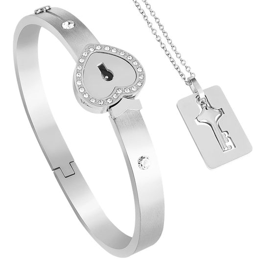 Love stainless steel bracelet open lock key titanium steel bracelet