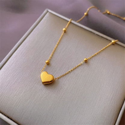 Love-themed titanium steel necklace