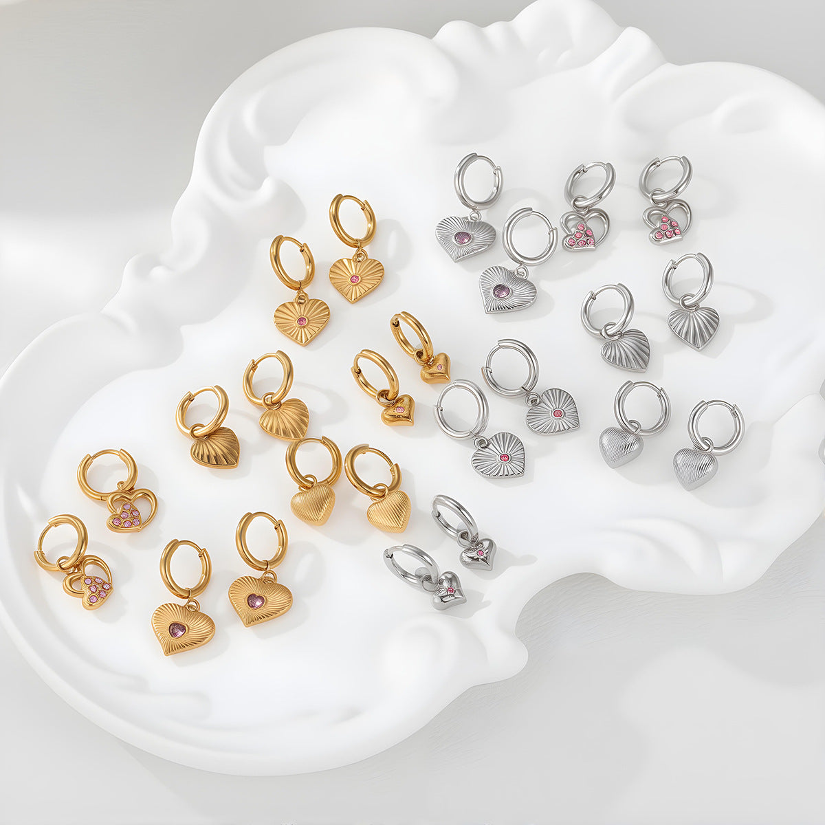 Loving-heart earrings