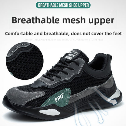 Low-cut mesh safety shoes
