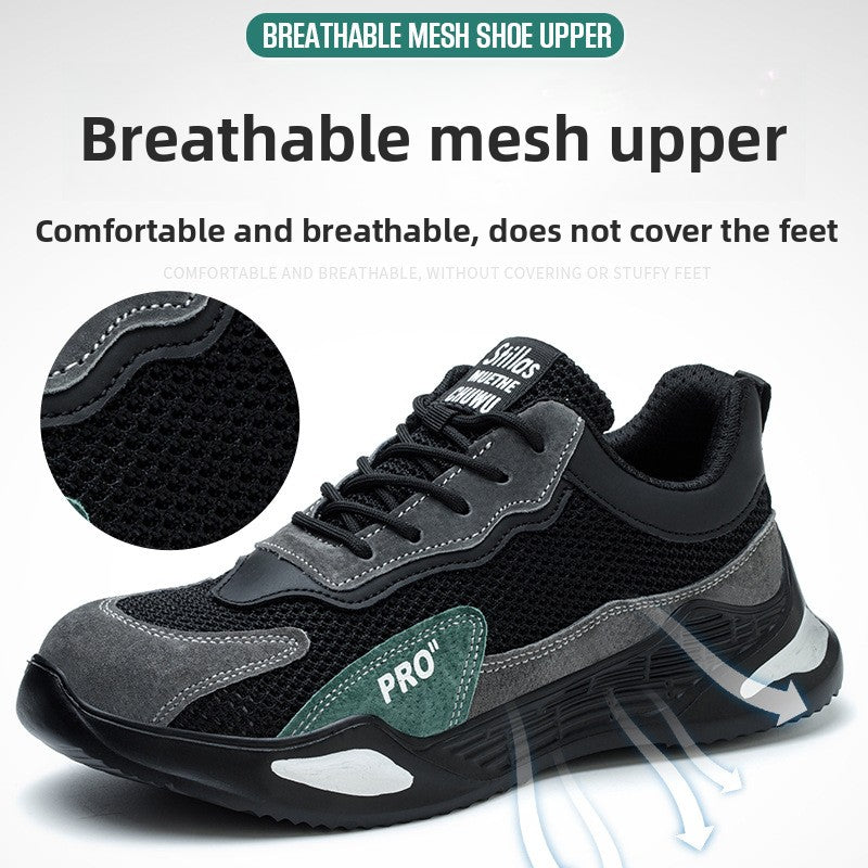 Low-cut mesh safety shoes