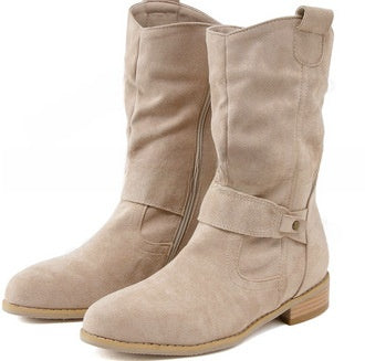 Low Heel Suede Low boots