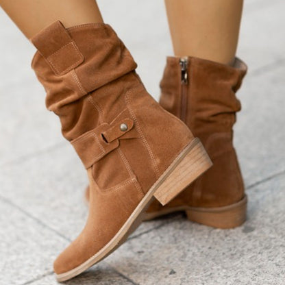 Low Heel Suede Low boots