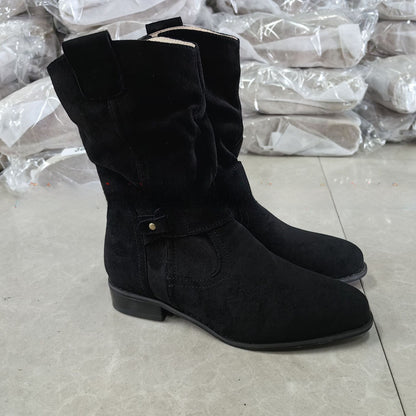 Low Heel Suede Low boots