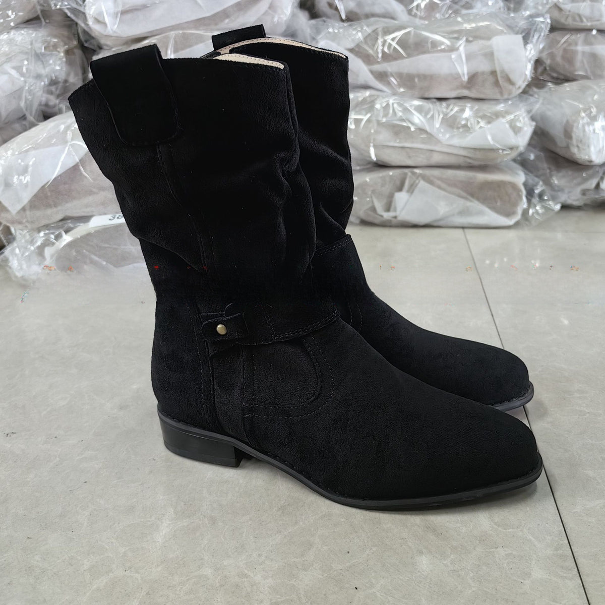 Low Heel Suede Low boots