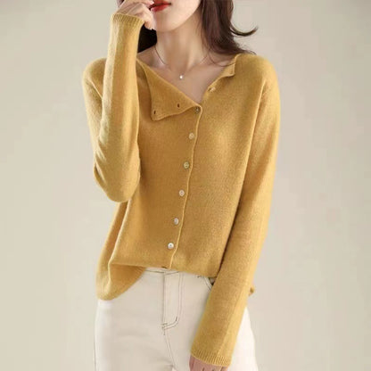 Low Round Neck Thin Knit Outerwear