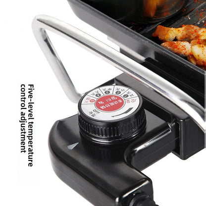 Low-Smoke Non-Stick Electric Grill Pan